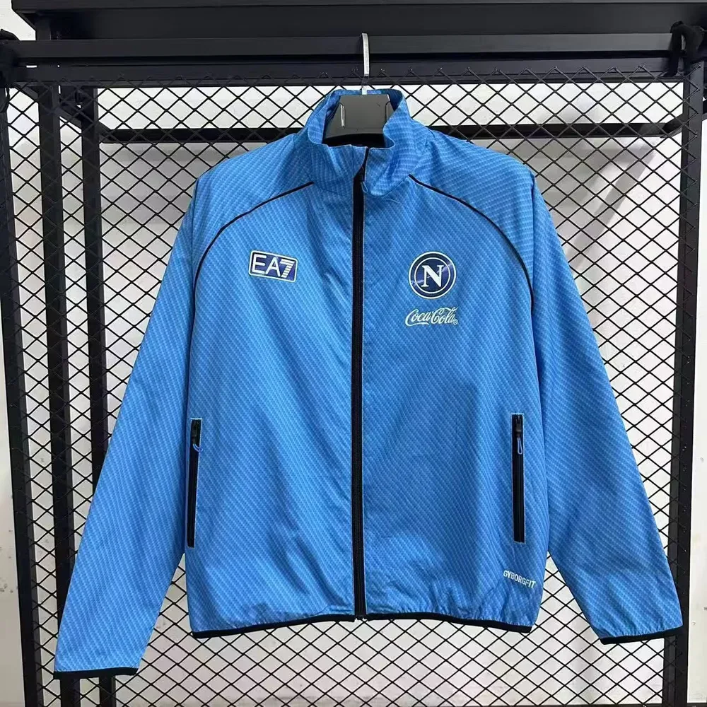 2025/2026 Napoli Windbreaker Blau Fußballtrikot   — main view