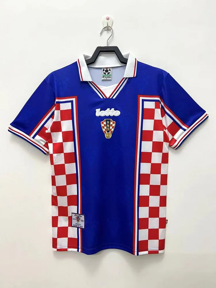 Camisa de Futebol Visitante Seleção Croácia Retrô 1998  — main view