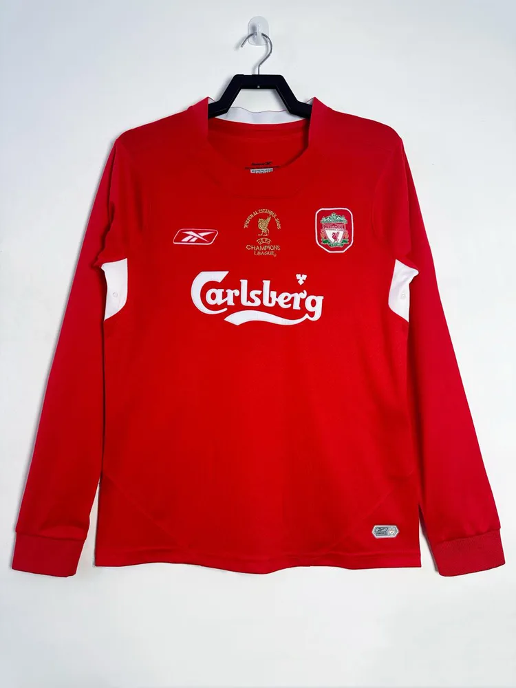 2004/2005 Camisa Retrô Liverpool FC Home Manga Longa  — main view