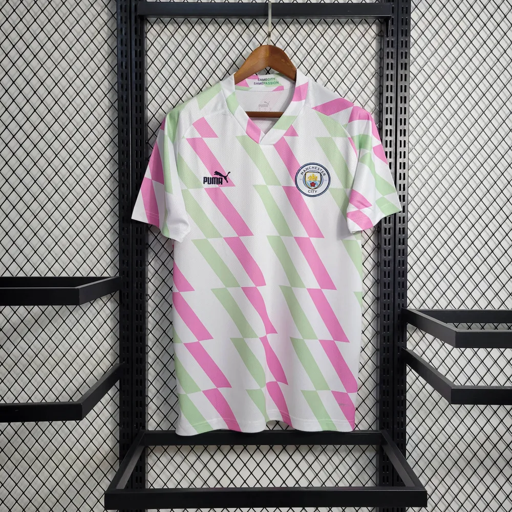 2023/2024 Manchester City Trainingsanzug Weiß Fußballtrikot AAA fan-gradät — main view