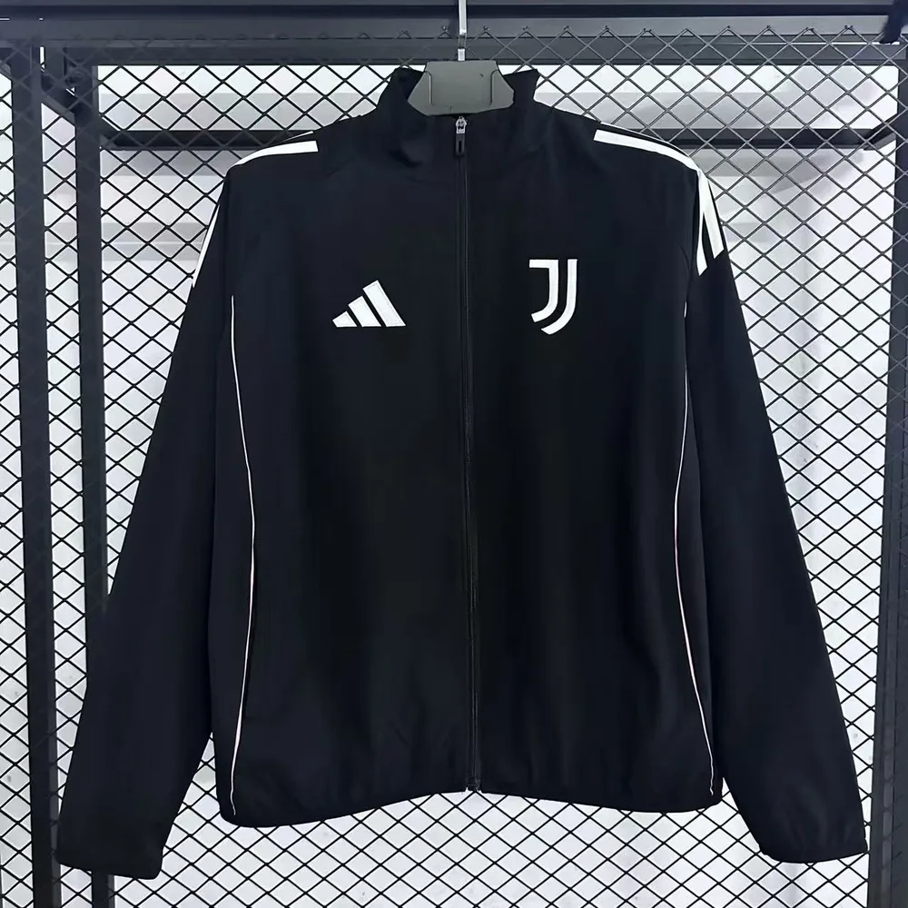 2025/2026 Juventus Windbreaker Schwarz Trikot  — main view
