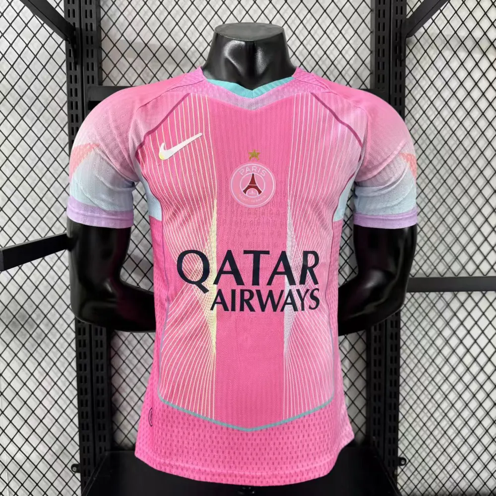 Maillot de football 2025/2026 Version Joueur Psg Paris Saint-Germain Édition Spéciale Rose lande — main view
