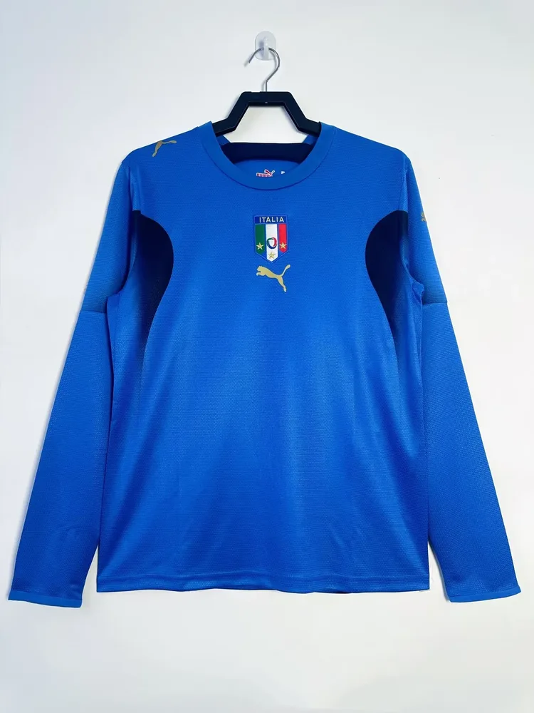 Camisa de Futebol Itália Casa Manga Longa Retro 2006  — main view