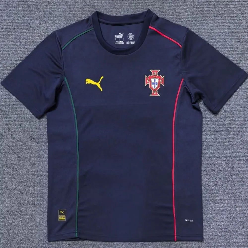 2025/2026 Portugal Trainingskleidung Schwarz Fußballtrikot  — main view