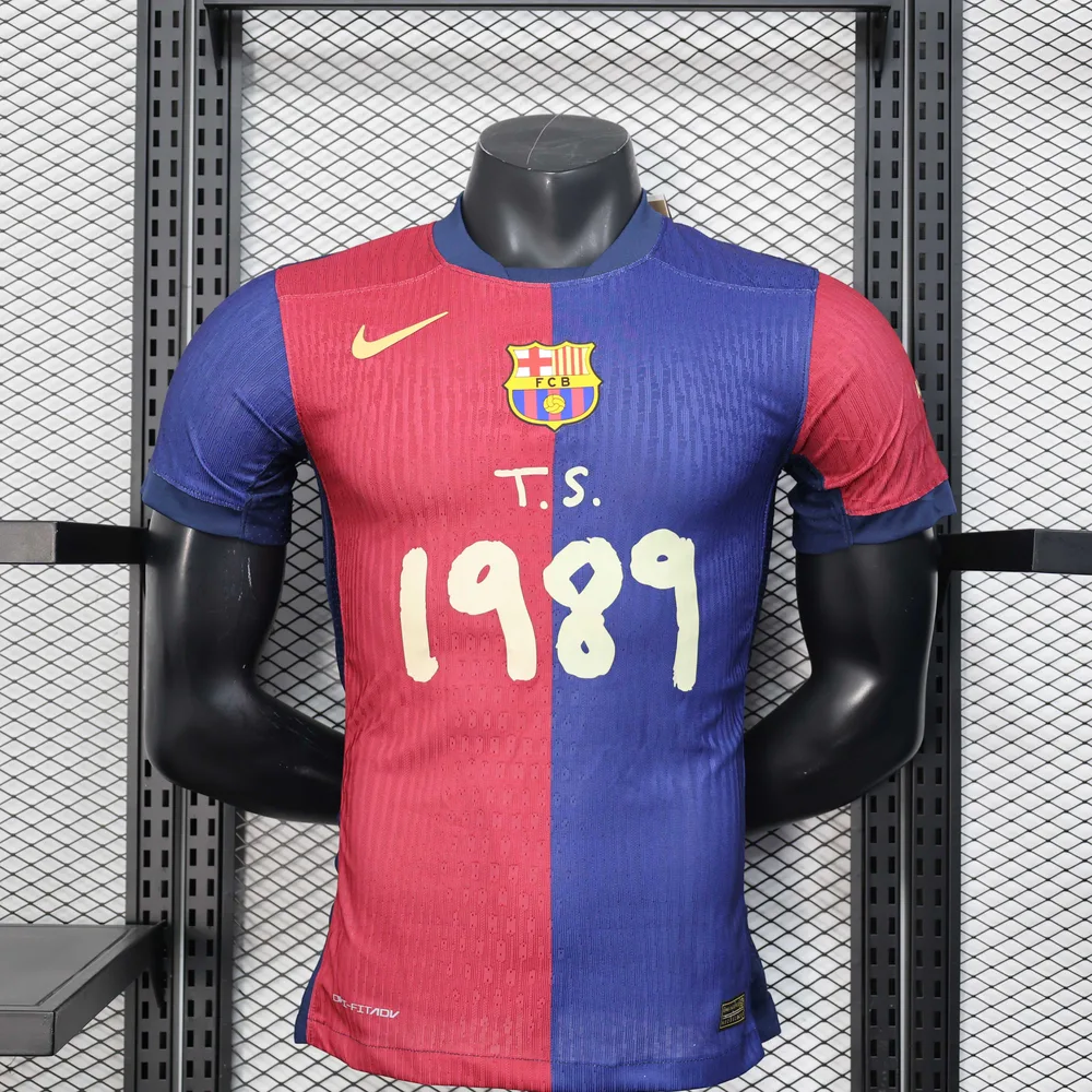 قميص كرة قدم برشلونة داخل الأرض 1989 إعلان نسخة اللاعب 2025/2026 جودة تايلاندية — main view