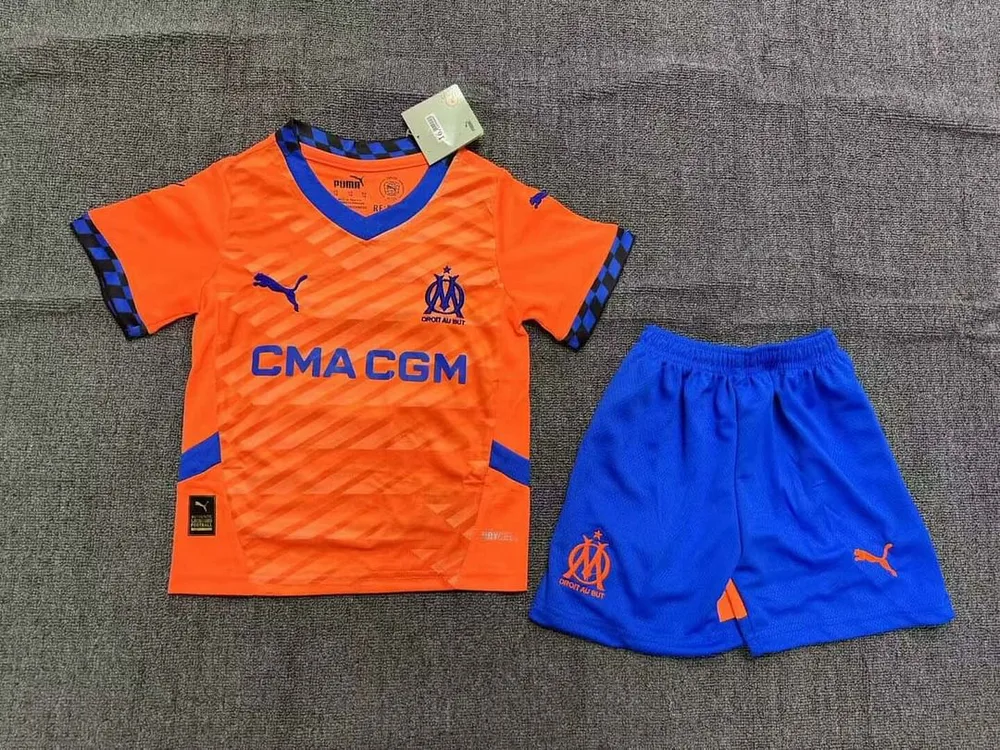 2024/2025 Olympique de Marseille Drittes Auswärts Fußballtrikot  Kindergröße — main view