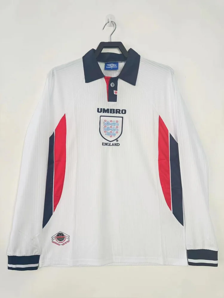 Camiseta de fútbol Retro Local Inglaterra Manga Larga 1998  — main view