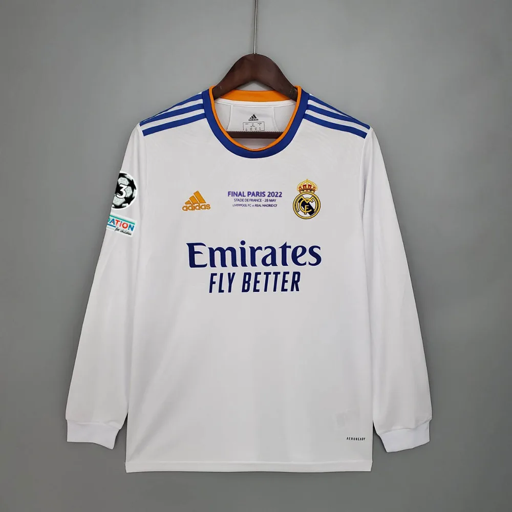 قميص فيني جونيور رقم 20 طويل الأكمام ريال مدريد المنزلي النسخة النهائية 2021/2022 — main view