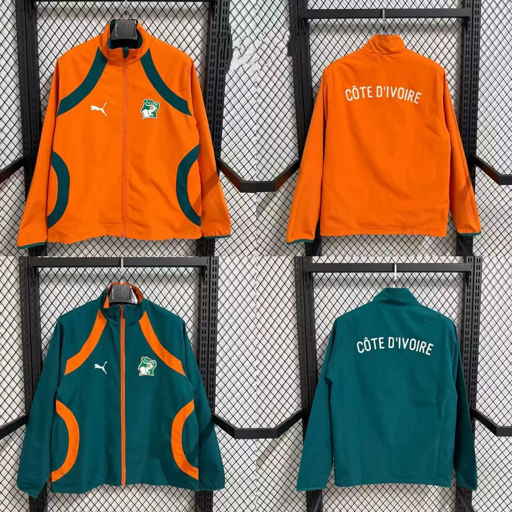 Camisa de Futebol Corta-Vento Dupla Face Laranja e Verde da Costa do Marfim 2026   — main view