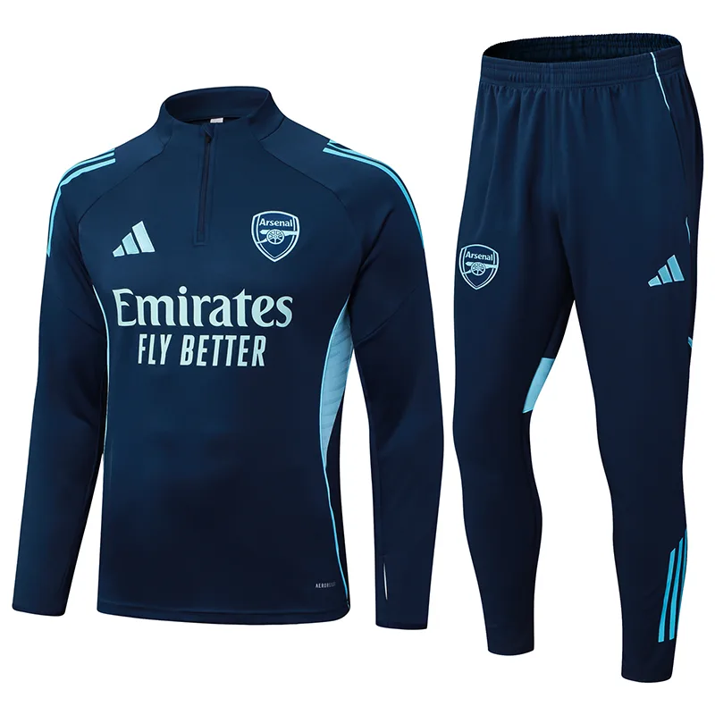 2025/2026 Arsenal Conjunto Treino Meia Puxada Azul Real Camisa Futebol  — main view