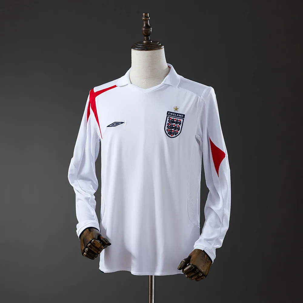 Camisa Retro Inglaterra Casa Manga Longa 2006 AAA qualidade fã — main view