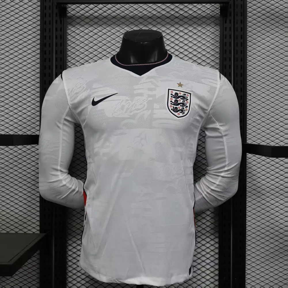 Camisa de Futebol Manga Longa Casa Inglaterra 2026 Versão Jogador AAA qualidade fã — main view