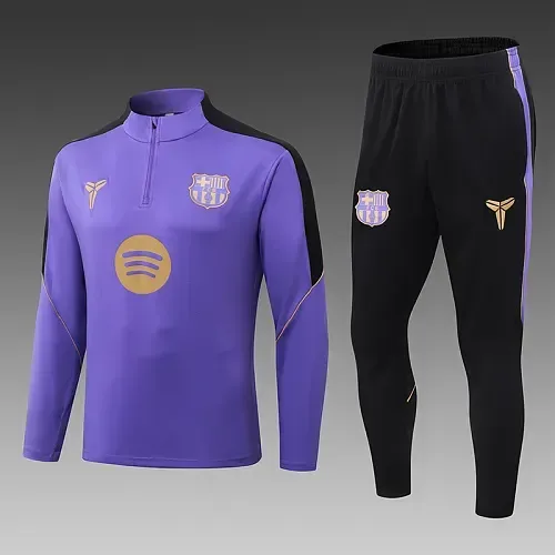 2026/2027 Barcelona Halbpullover-Trainingsshirt Lila Fußball   Set — main view