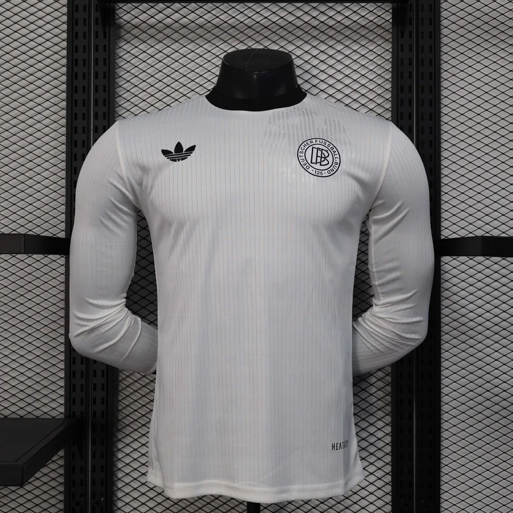 Camisa de Futebol Branca Manga Longa Versão Jogador Edição 125º Aniversário Alemanha 2025 AAA para Torcedores — main view