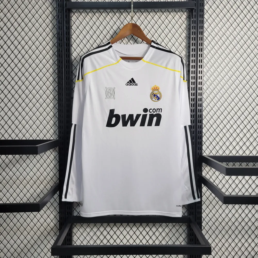 Camisa de Futebol Real Madrid Casa Manga Longa Retro 2009/2010   — main view