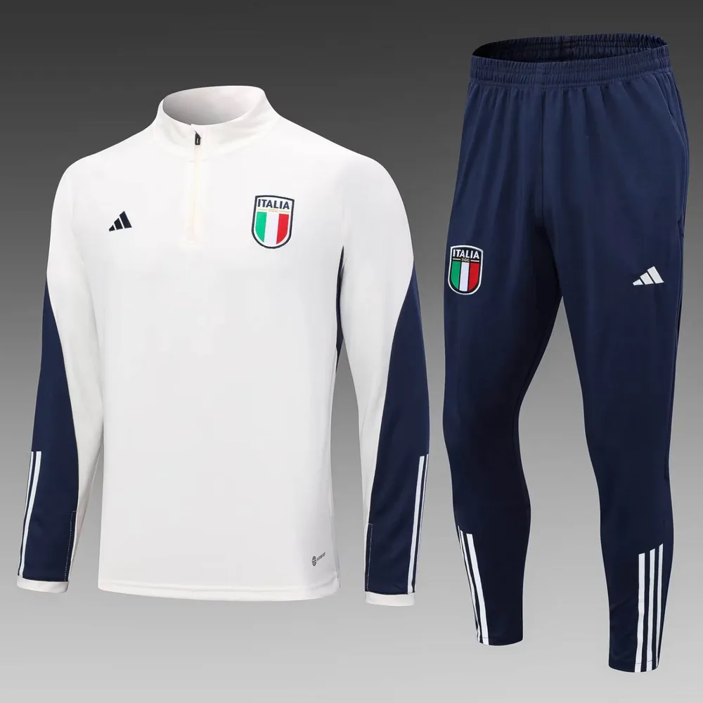 Conjunto de Camiseta de Fútbol Italia Semi-Pull Blanco Roto 2023 — main view