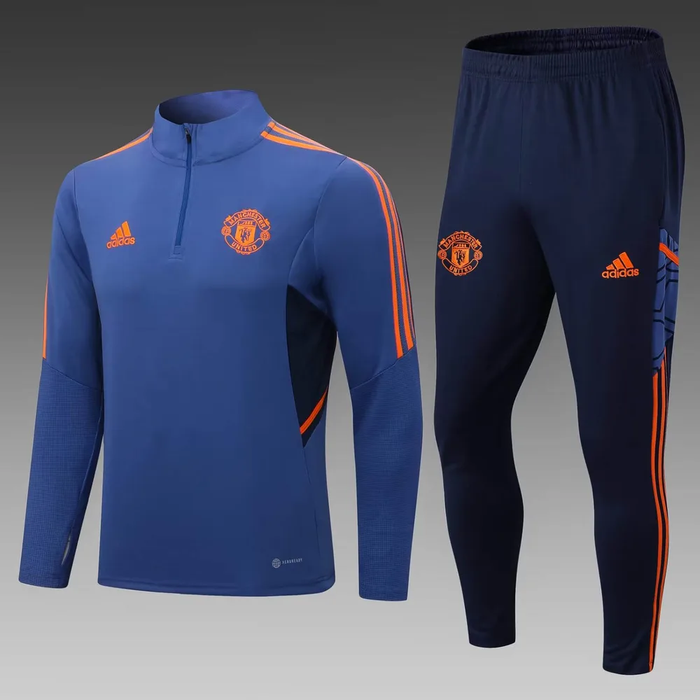 Conjunto de Treino Manchester United Meio Puxão Azul 2022/2023  — main view