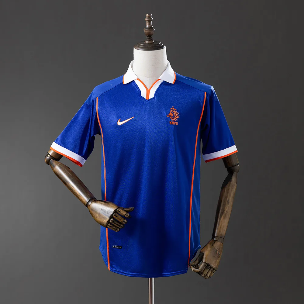 1998 Retro Niederlande Nationalmannschaft Auswärts-Fußballtrikot AAA Fan-Qualität — main view