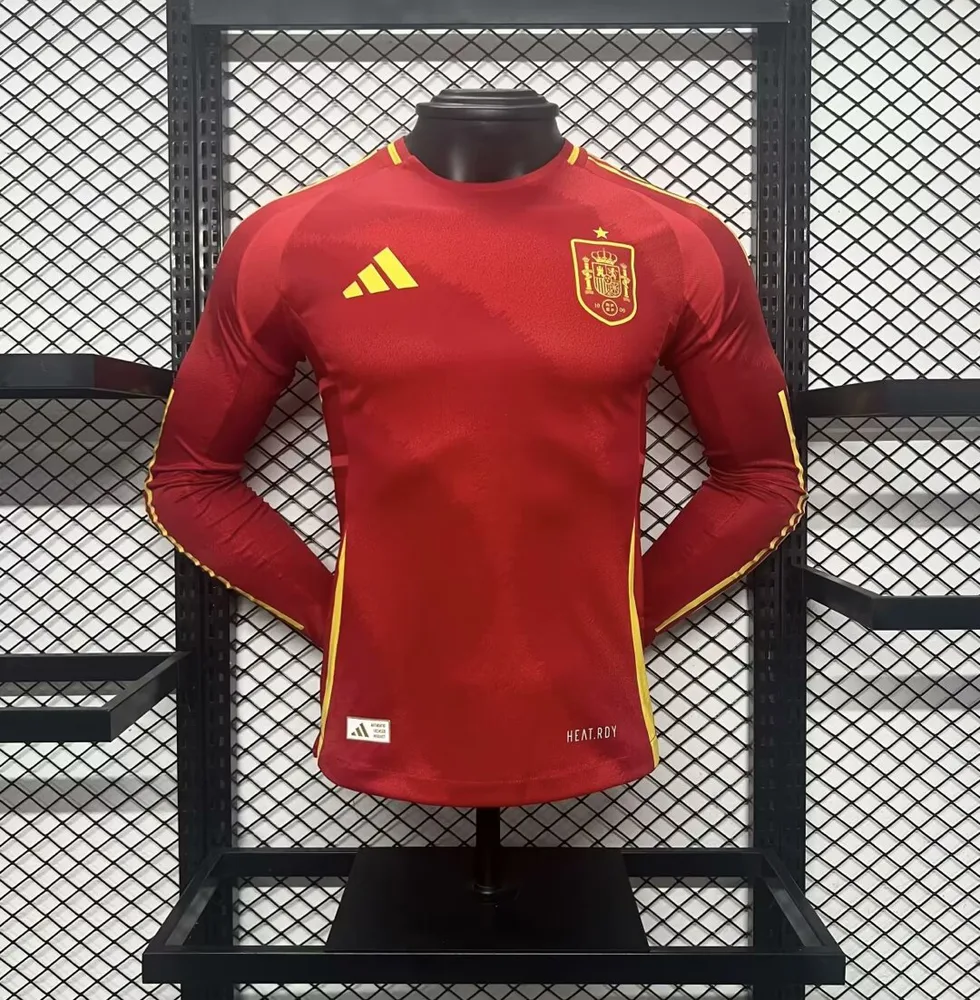 Camisa de Futebol Versão Jogador Espanha Casa Manga Longa 2024-2025 — main view
