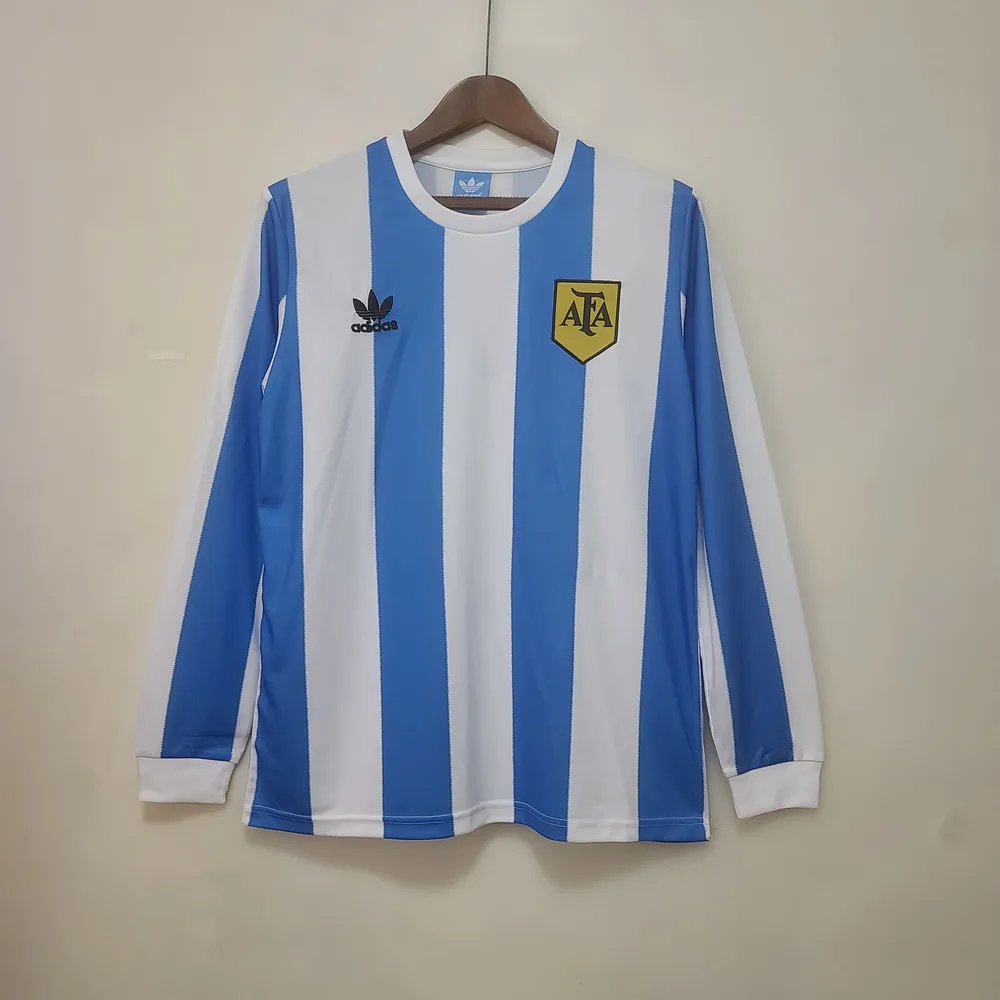 Camisa Retro Argentina Home Manga Longa 1978 — main view