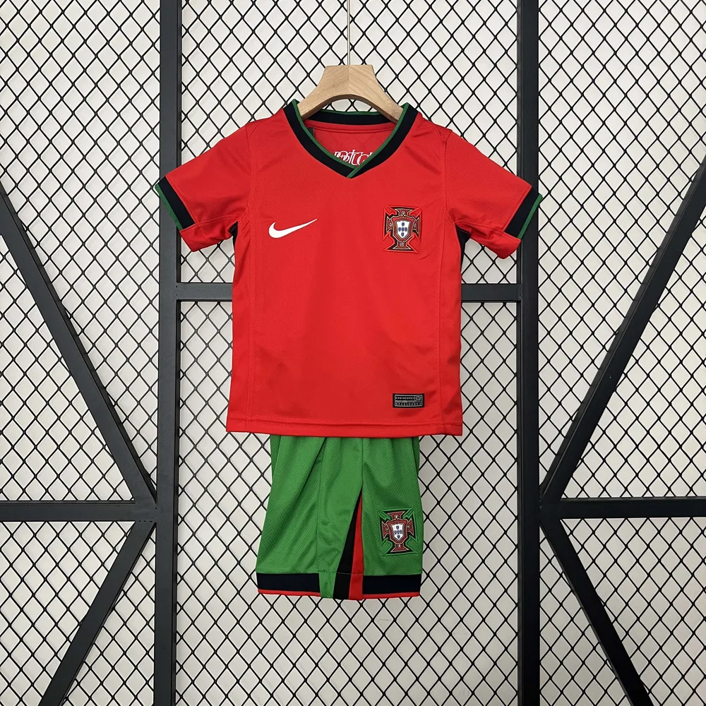2024 Portugal Heim Fußballtrikot   Kindergröße — main view