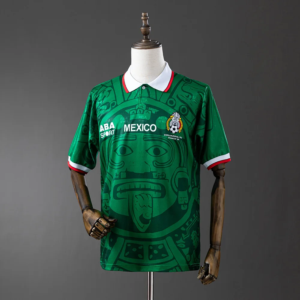 Camisa Retrô México Casa 1998 Futebol Camisa AAA grau fã — main view