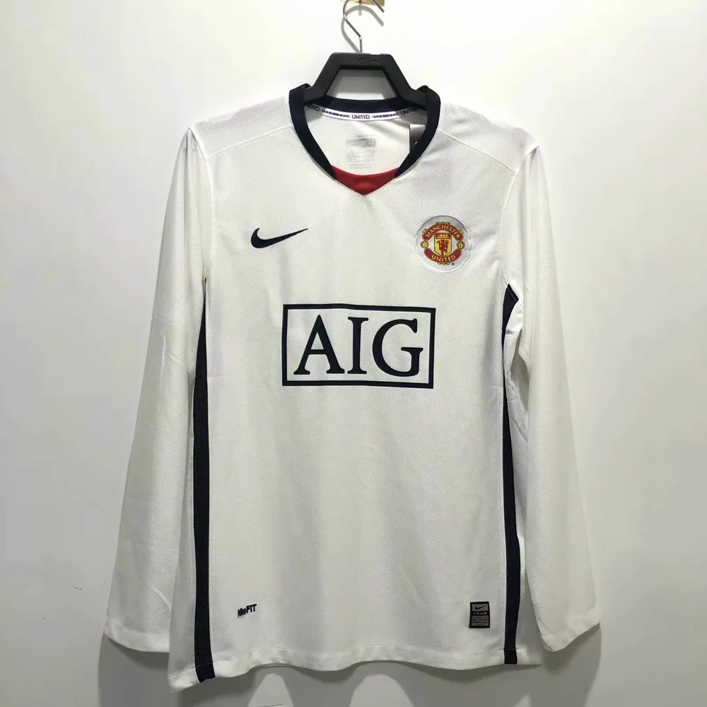 Camiseta de Fútbol Retro Manga Larga 2008/2009 Visitante Manchester United  — main view