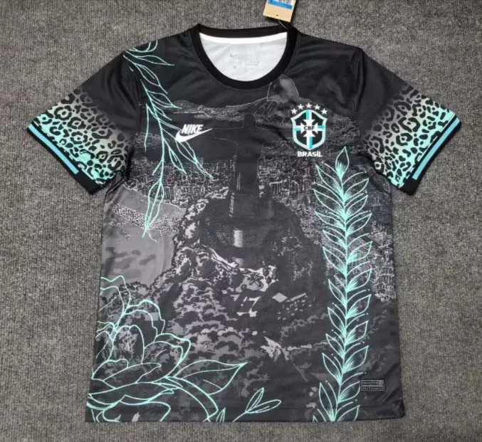 2024 Brazil Special Edition Black Football Shirt  — main view