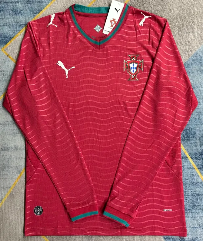 2026/2027 Langarm Portugal Heim Fußballtrikot AAA fan-gradät — main view