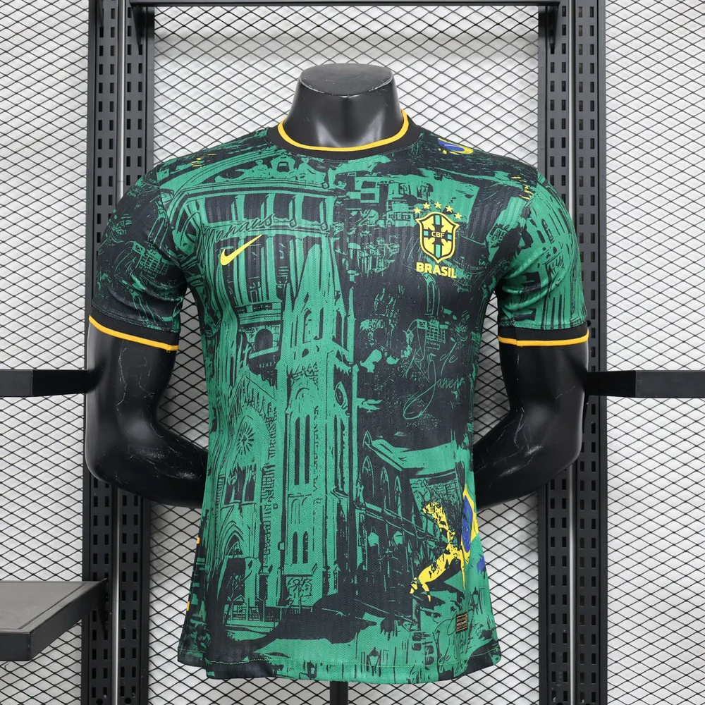 2024 Player Version Brazil Special Edition Green Football Shirt  — main view