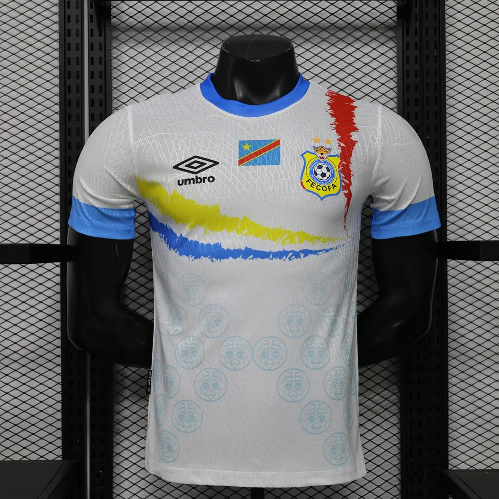 2026 Spielerversion Kongo Auswärts Weiß Fußballtrikot AAA Fan-Qualität — main view
