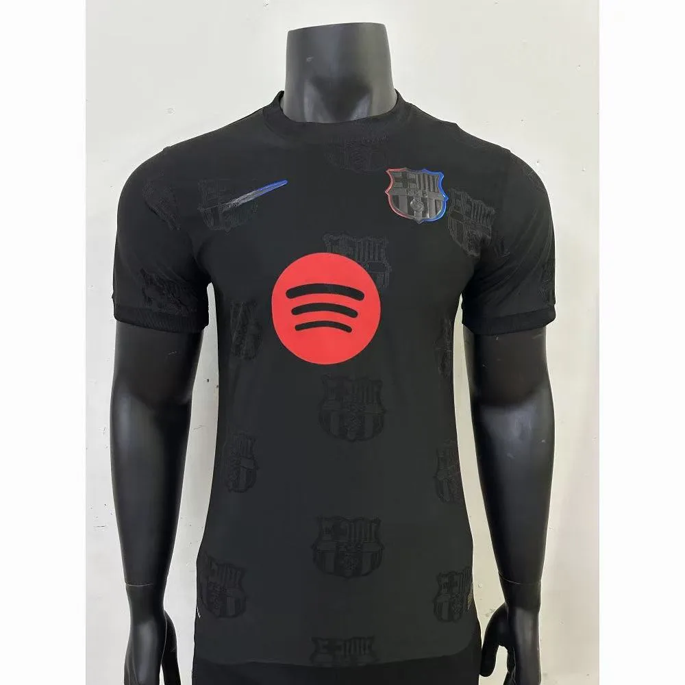 2025/2026 Barcelona Version Joueur Édition Spéciale Noir Maillot de Football  — main view