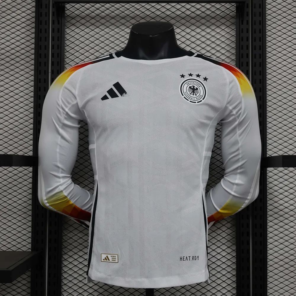 2024-2025 Spielerversion Langarm Deutschland Heim-Fußballtrikot   — main view