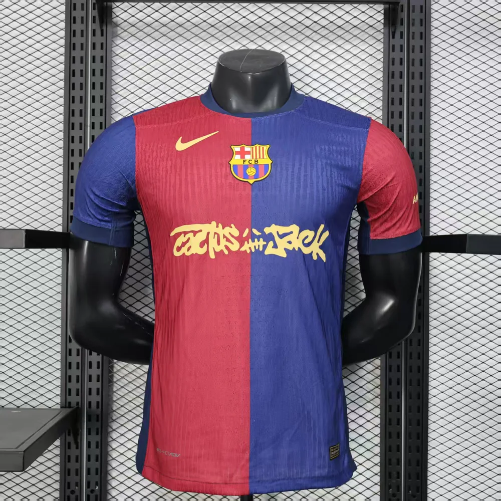 2024/2025 Maillot de Football Domicile Version Joueur Barcelona x Travis Scott Collab  — main view