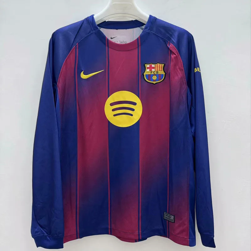 2025/2026 Langarm Barcelona Heim Fußballtrikot AAA fan-gradät — main view