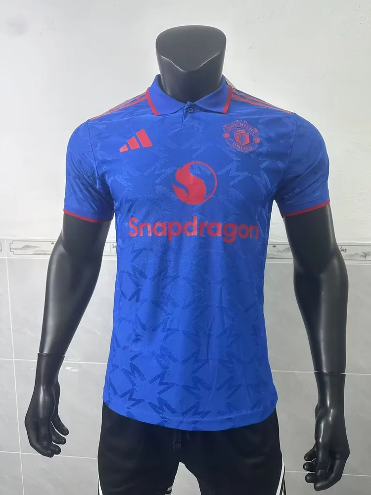 2025/2026 Player Version Manchester United Special Edition Blue Football Jersey  — main view