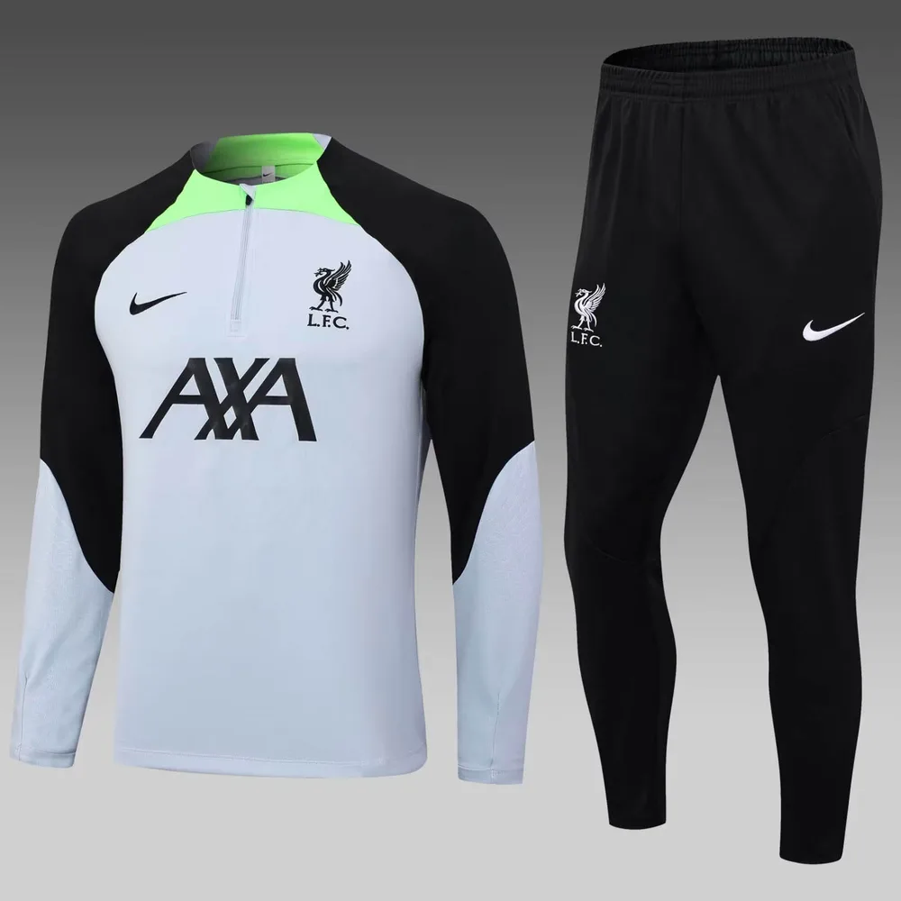 Conjunto de Treino Liverpool Meio Puxão Cinza 2023/2024  — main view