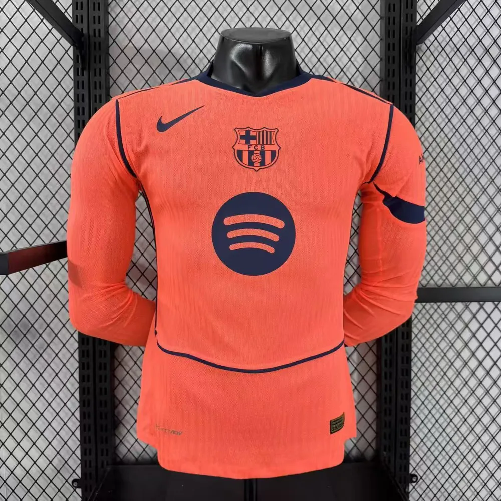 2025/2026 Manga Larga Versión Jugador Barcelona Tercera Camiseta Visitante Fútbol  — main view