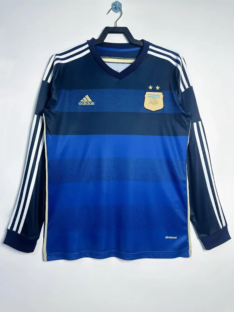 2014 Retro Langarm Argentinien Nationalmannschaft Auswärtstrikot  — main view