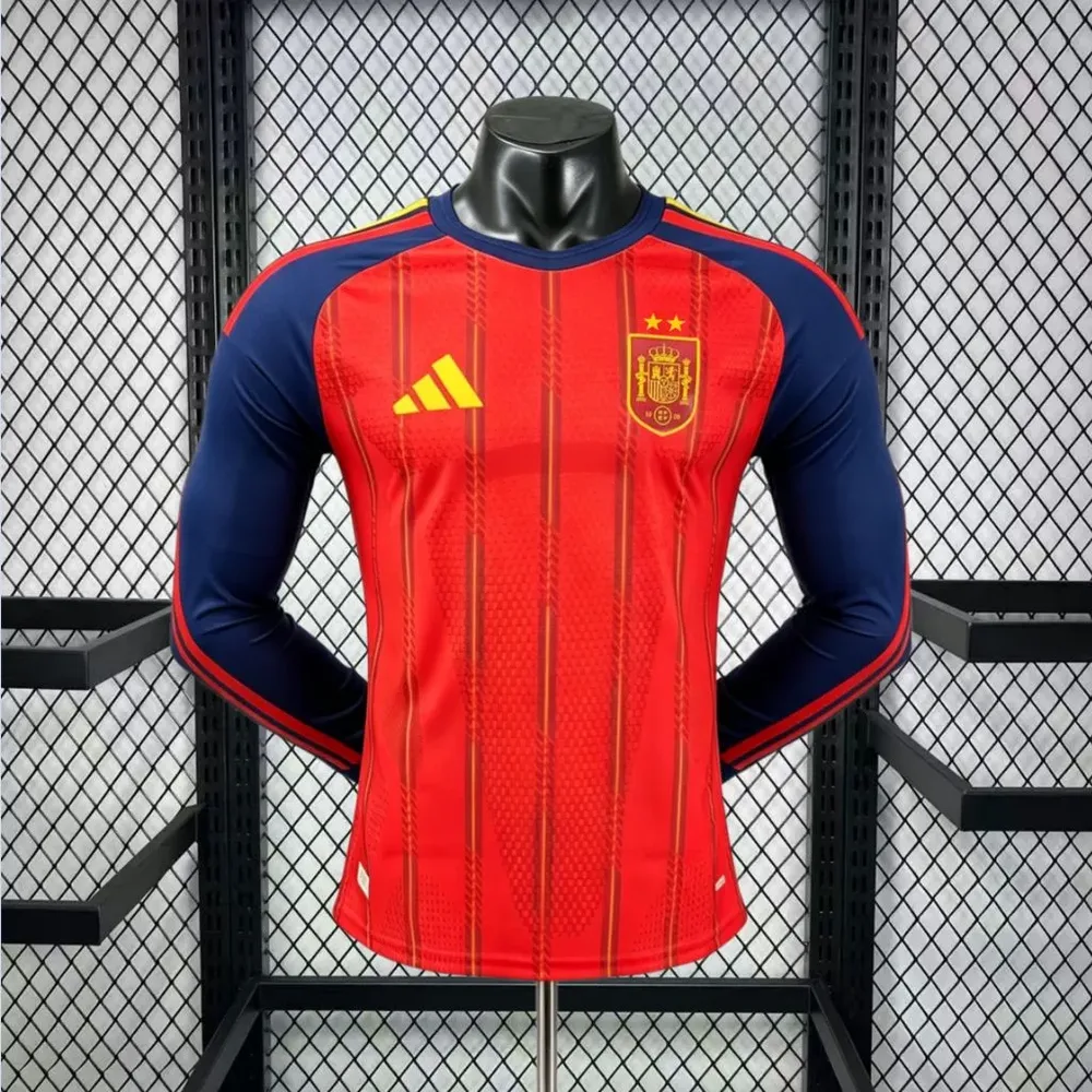 2026 Manga Larga Versión Jugador Spain Home Football Jersey   — main view