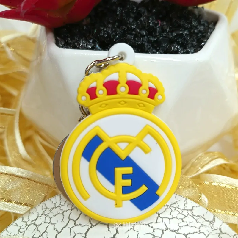 Real Madrid Crown Edition Fan Football PVC Keychain — main view