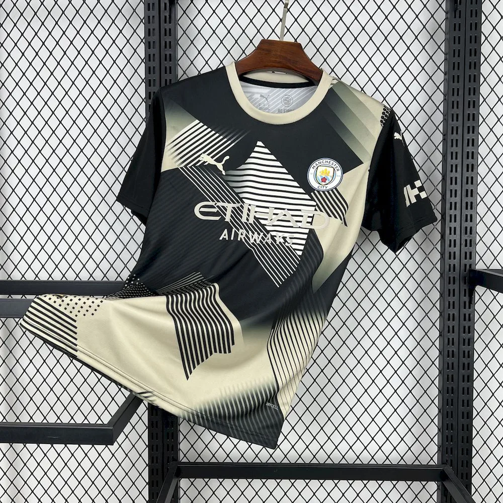 2025/2026 Manchester City Noir et Jaune Concept Version Maillot de Football  — main view