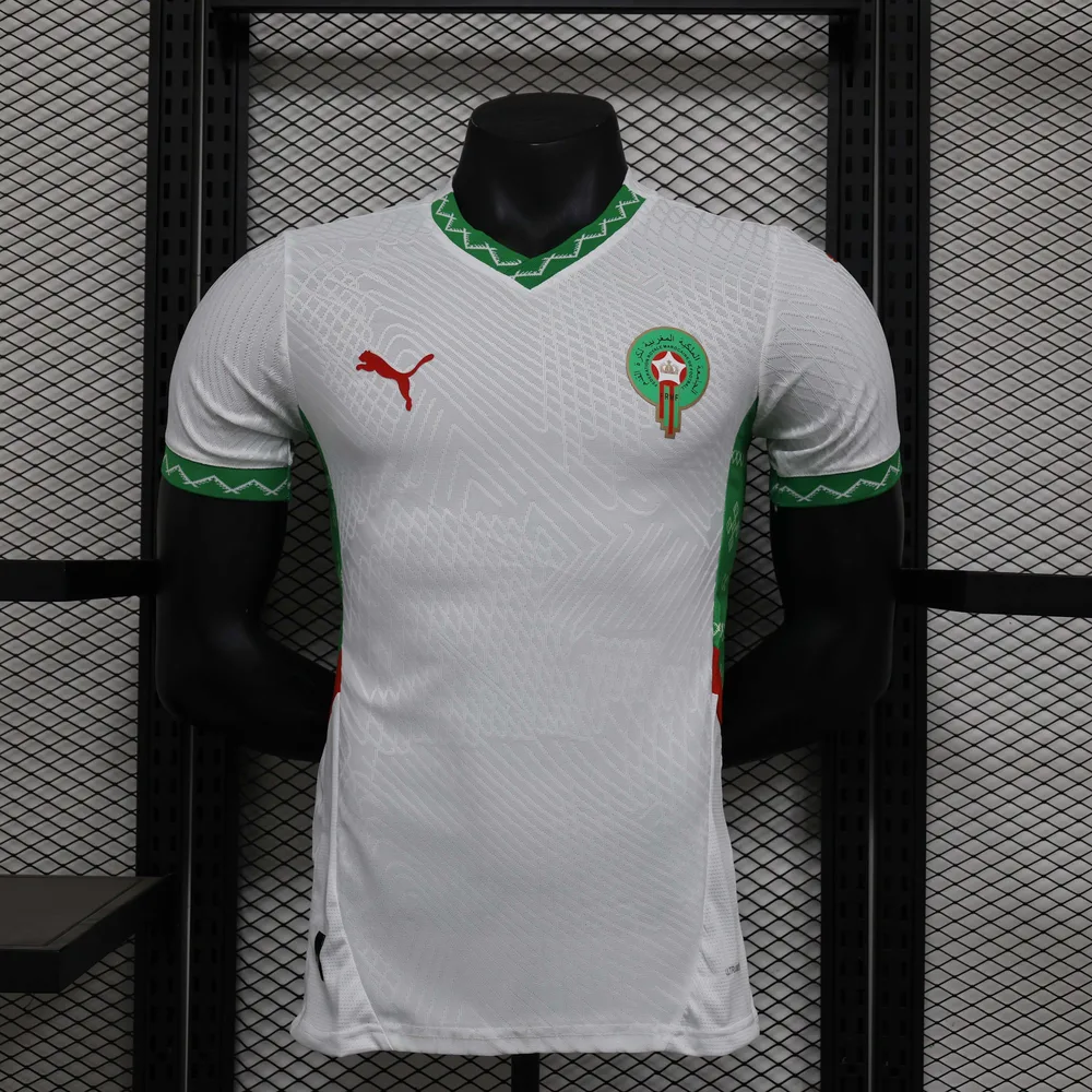2025 Spielerversion Marokko Nationalmannschaft Auswärts-Fußballtrikot AAA Fan-Qualität — main view