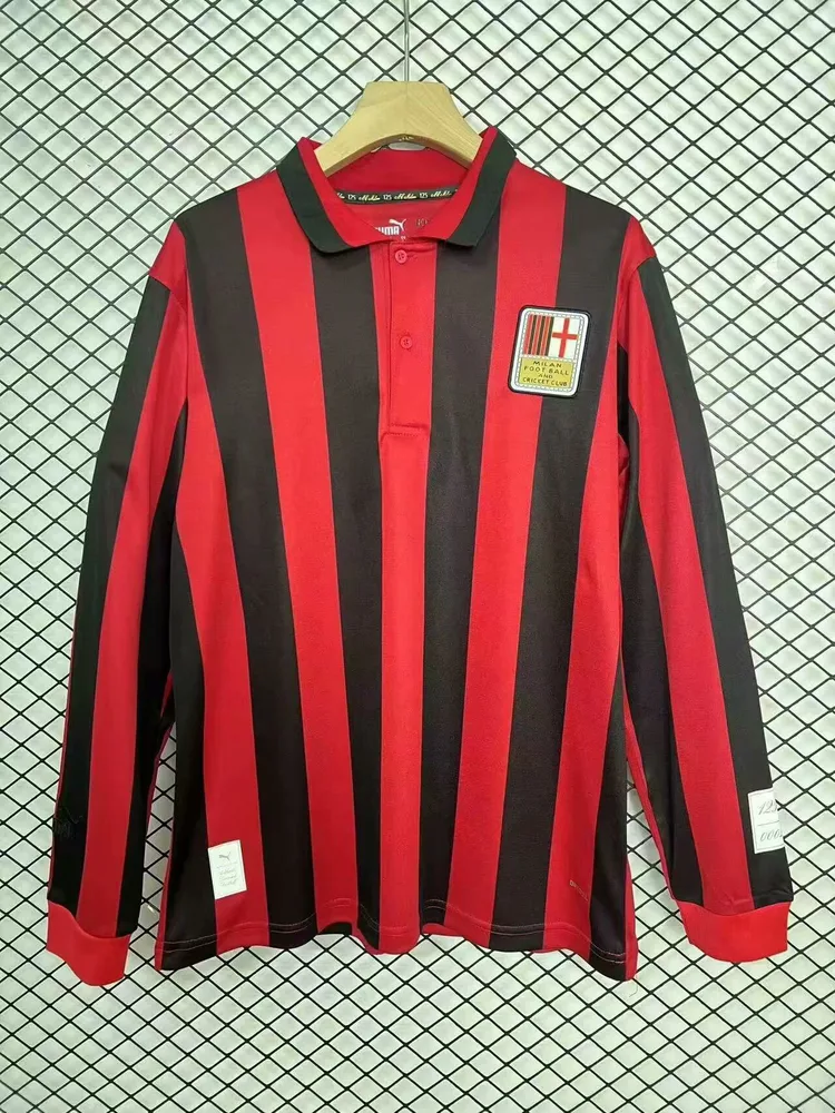 قميص كرة قدم AC Milan إصدار محدود بأكمام طويلة 2024/2025 جودة تايلاندية — main view