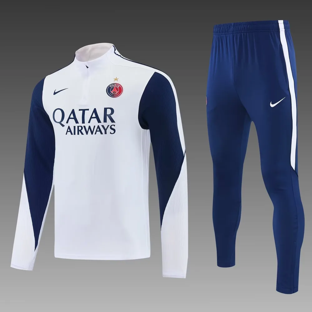 2026/2027 Paris Saint-Germain Half-Length Training Suit White Football Jersey   — main view