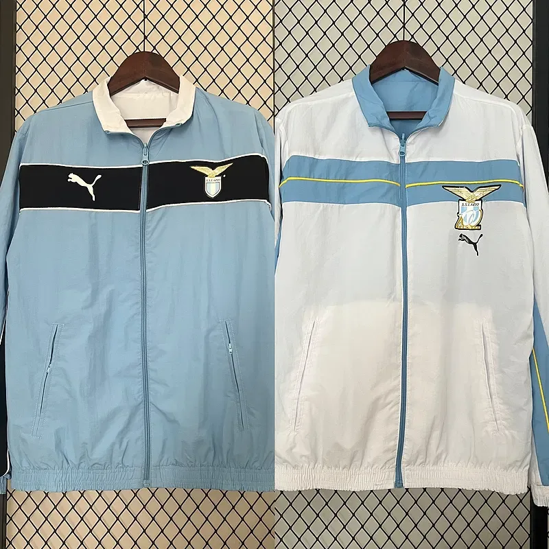 2024-2025 Lazio Cortavientos Reversible Azul-Blanco Camiseta de Fútbol  — main view