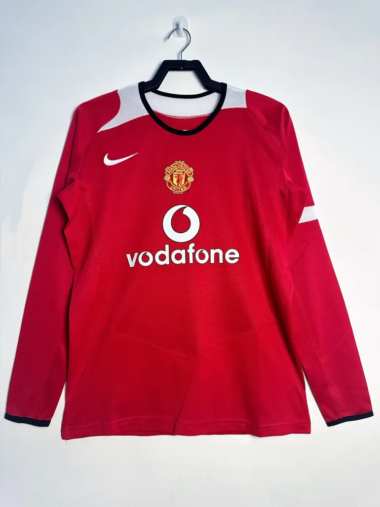 2005/2006 Retro Manchester United Manga Larga Equipación Local Camiseta de Fútbol  — main view