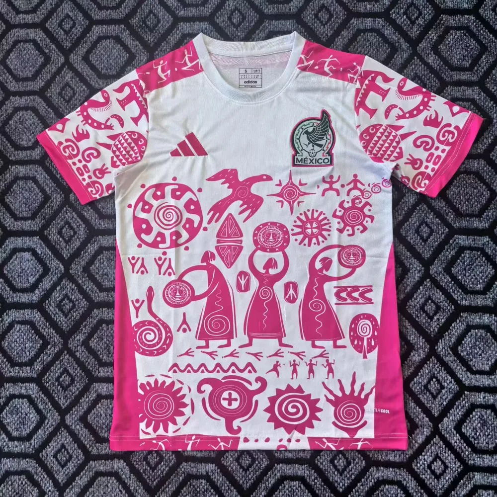 2026 Mexiko Trainingsanzug Pink Fußballtrikot  — main view