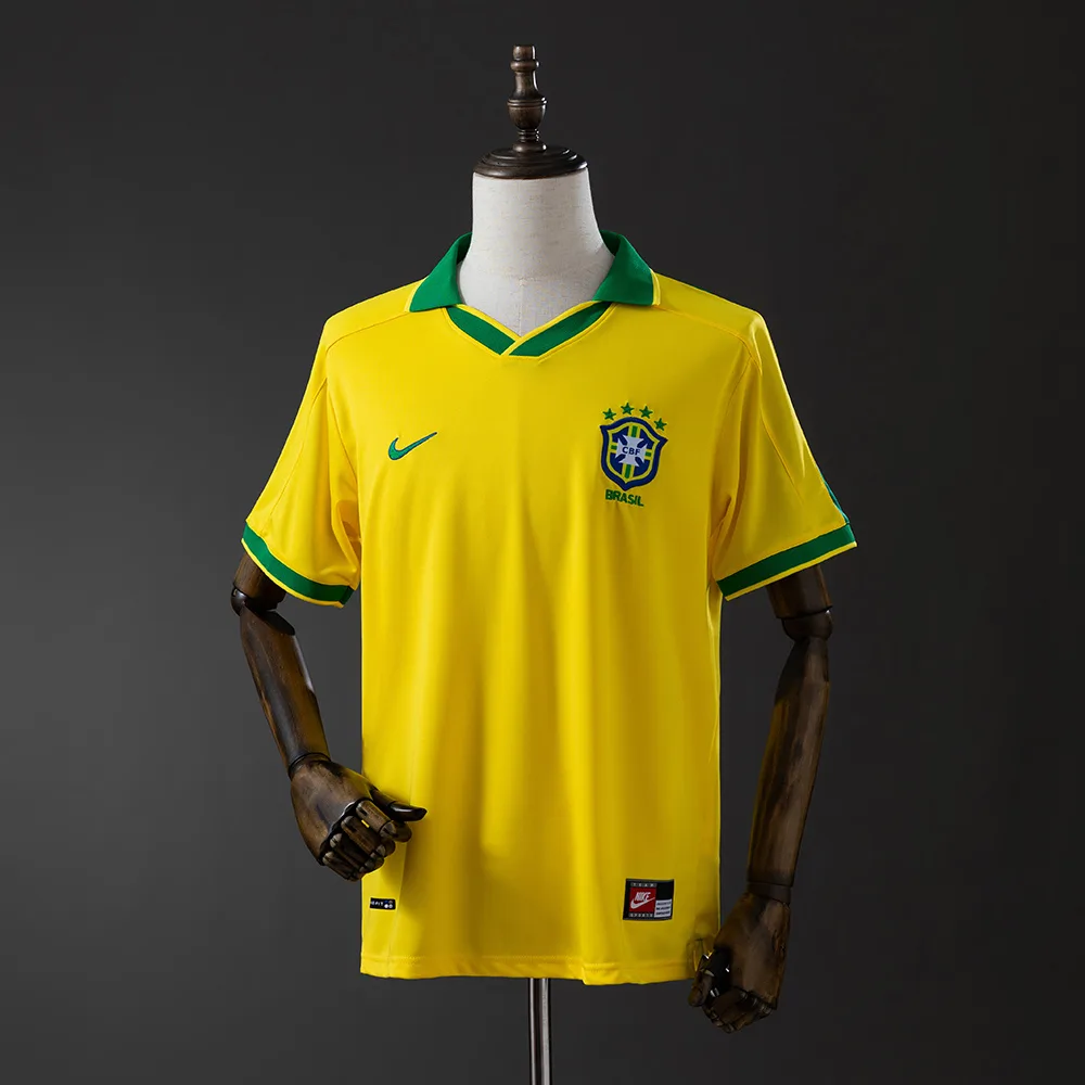 1997 Retro Brazil Home Football Shirt  — main view