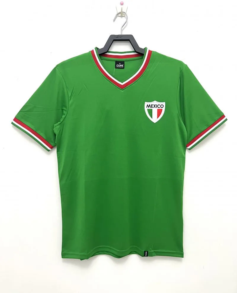 1970 Retro Mexiko Heim Fußballtrikot  — main view